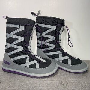 Pakems Lightweight, Packable, Faux Fur Lined Winter Boots- woman’s 7